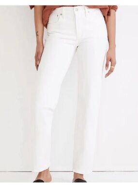 Madewell mid-rise perfect vintage straight jean in white